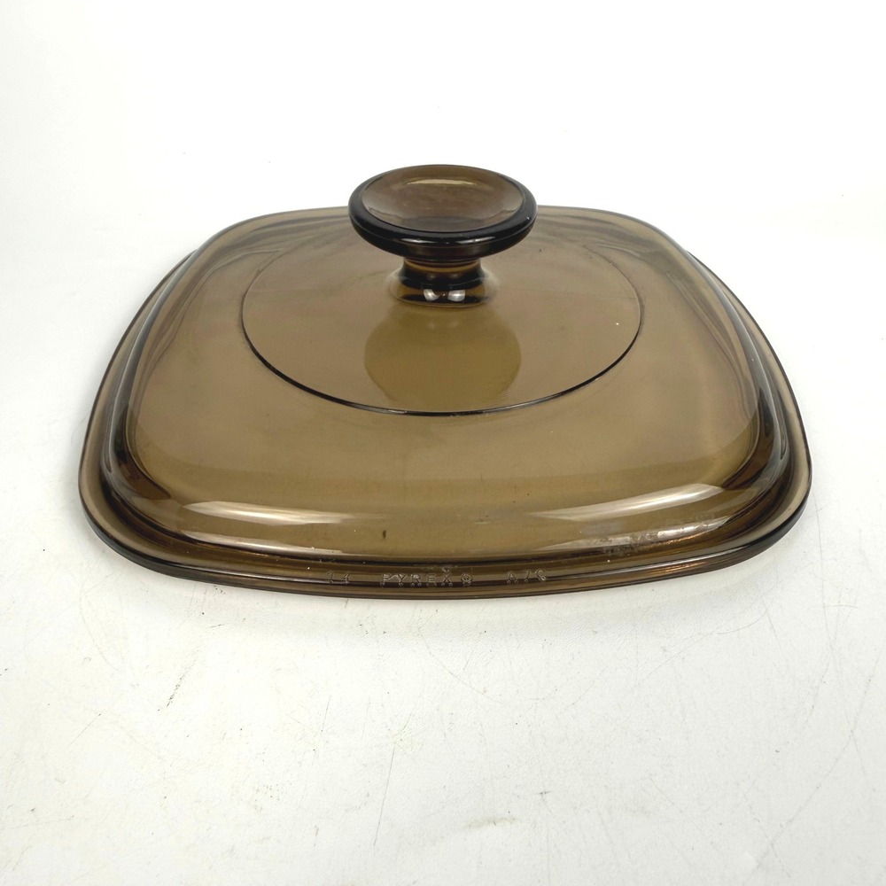 Pyrex Lid 7.25in Amber Brown A7C Square Visions Replacement Cover